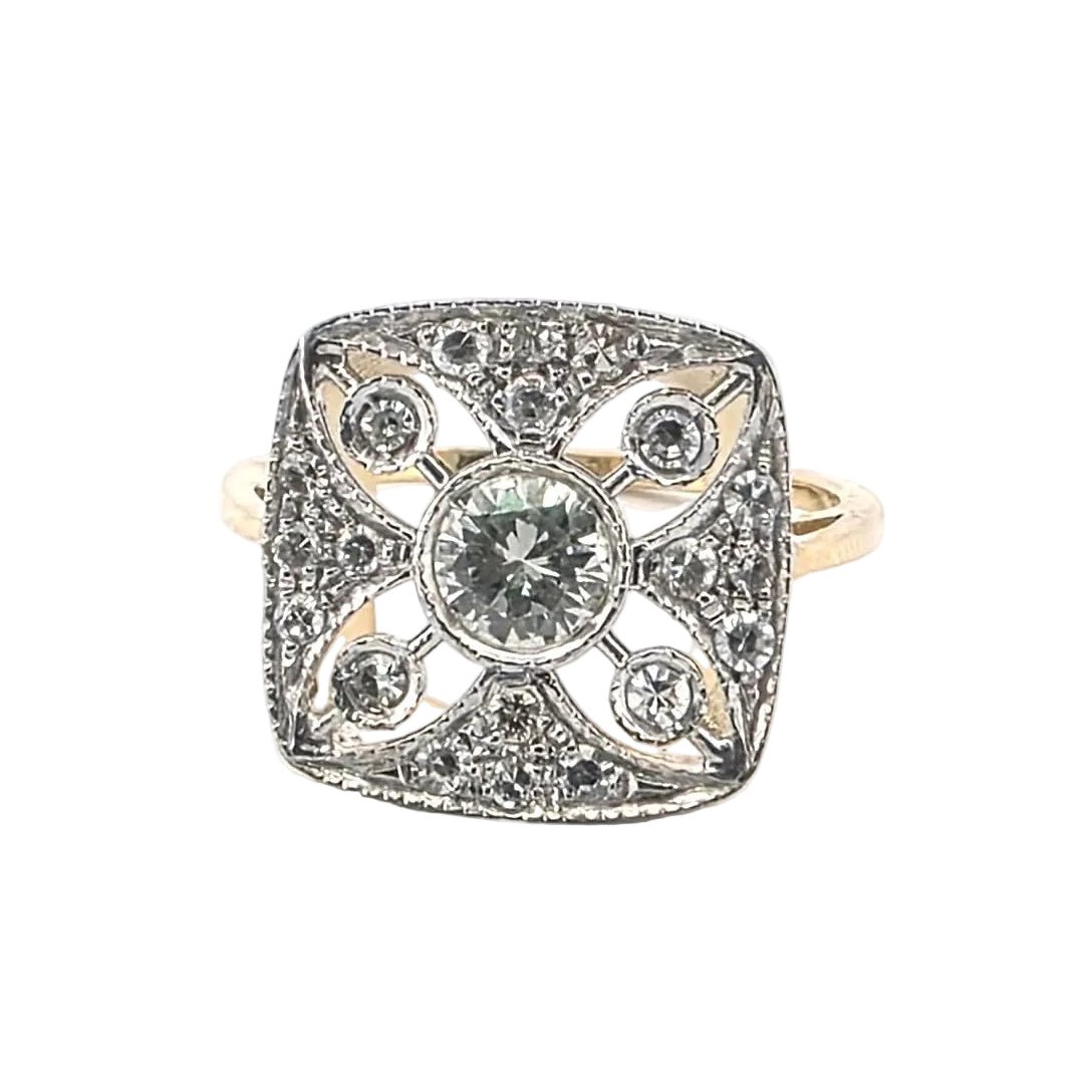 Bague en or blanc, or jaune et diamants - Castafiore