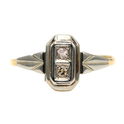 Bague en or blanc, or jaune et diamants - Castafiore