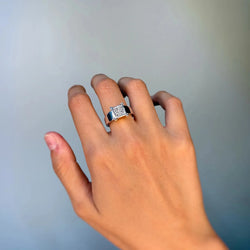 Bague en or blanc, or jaune et diamants - Castafiore