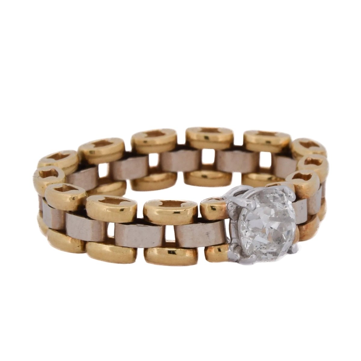 Bague en or blanc, or jaune et diamants - Castafiore