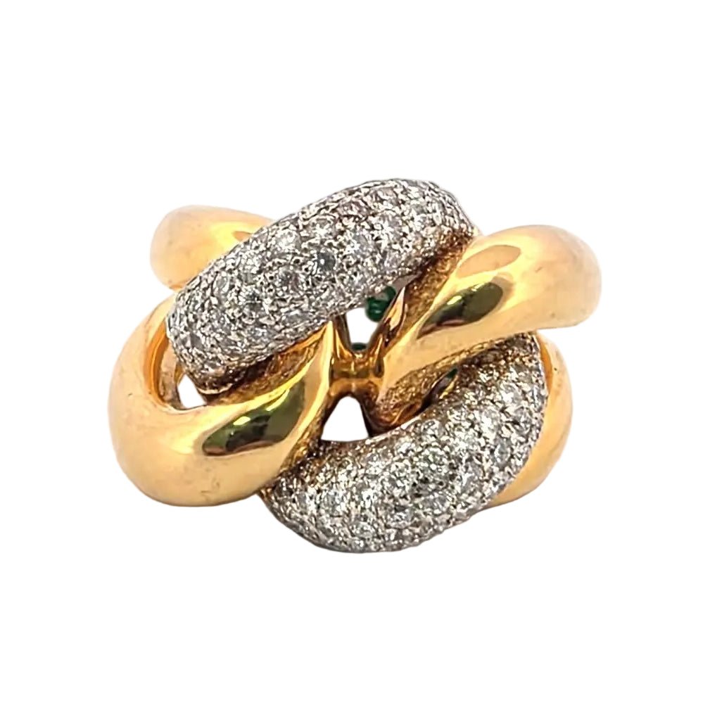 Bague en or blanc, or jaune et diamants - Castafiore