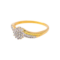 Bague en or blanc, or jaune et diamants - Castafiore