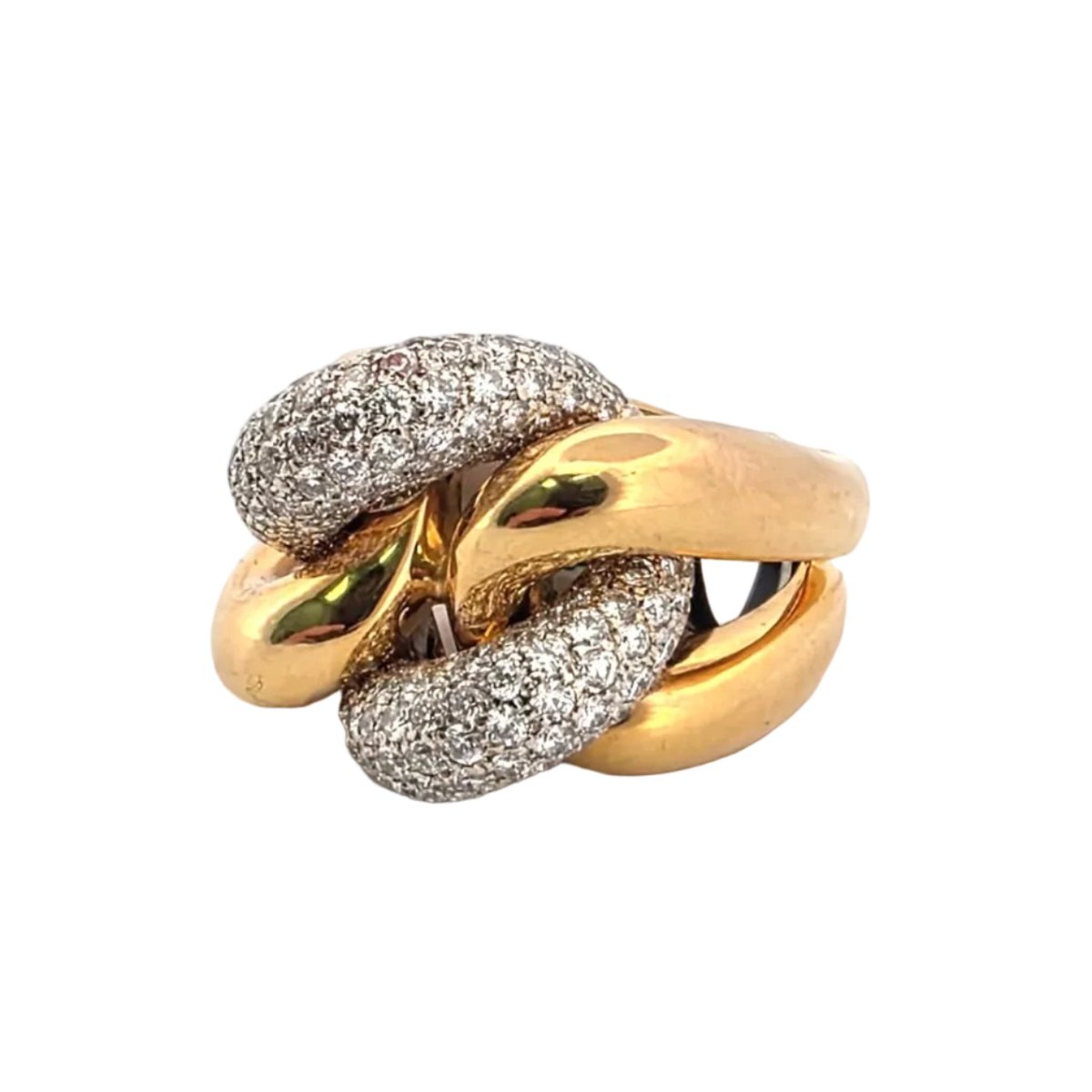 Bague en or blanc, or jaune et diamants - Castafiore