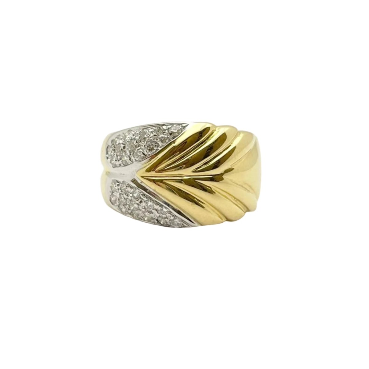 Bague en or blanc, or jaune et diamants - Castafiore