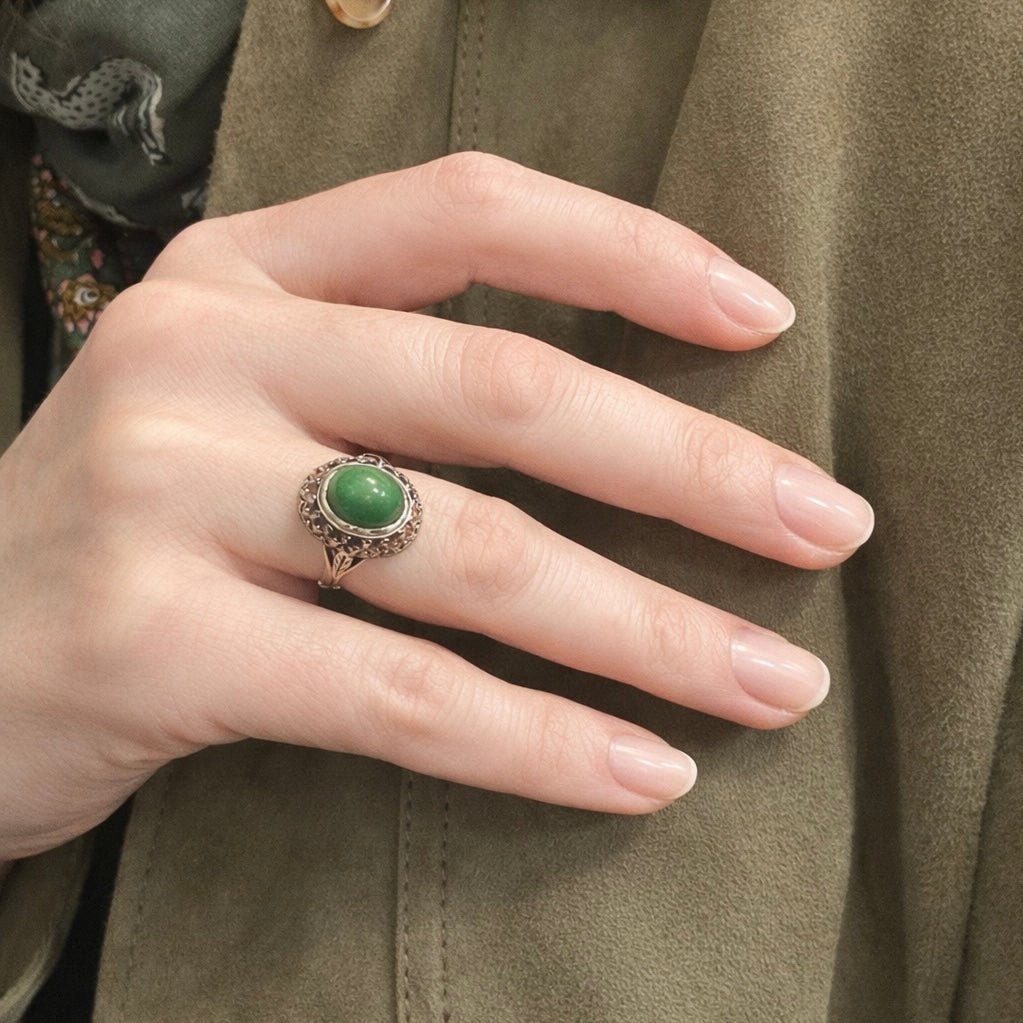 Bague en or blanc, or jaune et turquoise - Castafiore