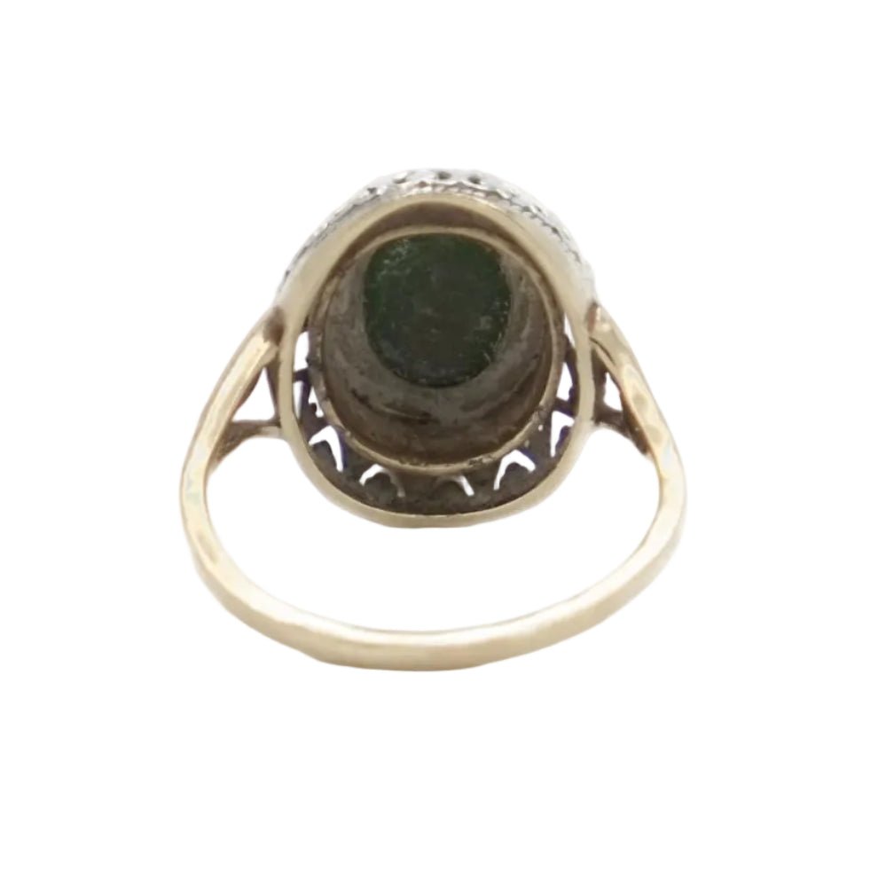 Bague en or blanc, or jaune et turquoise - Castafiore