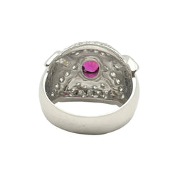 Bague en or blanc, or jaune, rubis et diamants - Castafiore