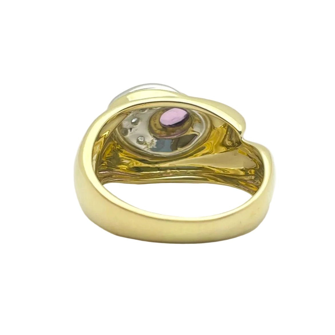 Bague en or blanc, or jaune, rubis et diamants - Castafiore