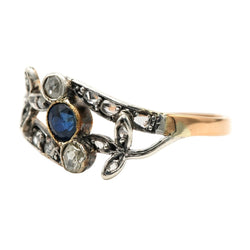 Bague en or blanc, or jaune, saphirs et diamants - Castafiore