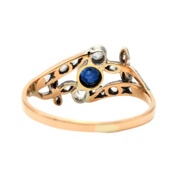 Bague en or blanc, or jaune, saphirs et diamants - Castafiore