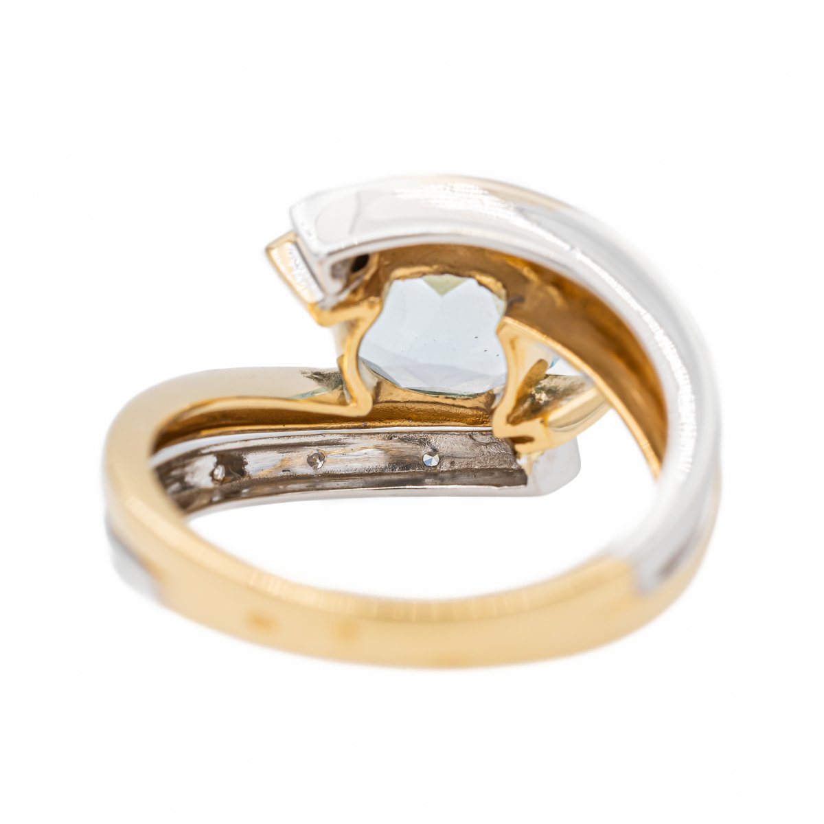 Bague en or blanc, or jaune, topaze et diamants - Castafiore