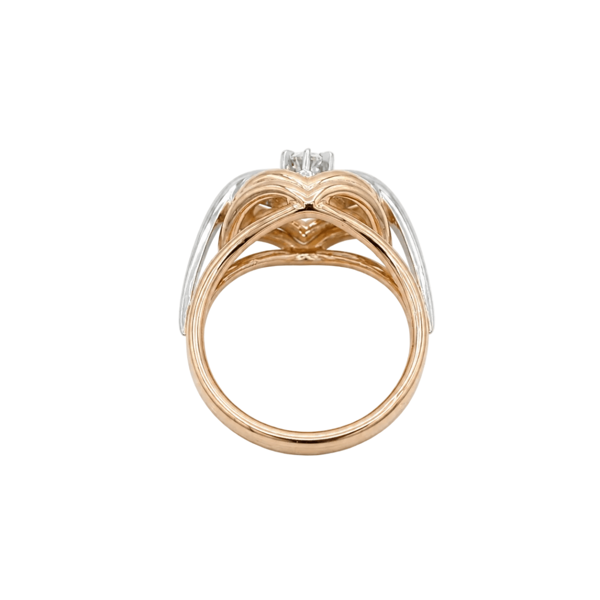Bague en or blanc, or rose et diamants - Castafiore