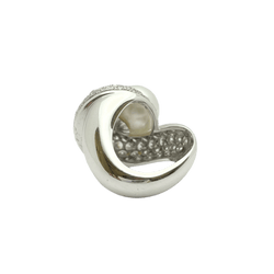 Bague en or blanc, perle et diamants - Castafiore