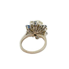 Bague en or blanc perle, saphir et diamants - Castafiore