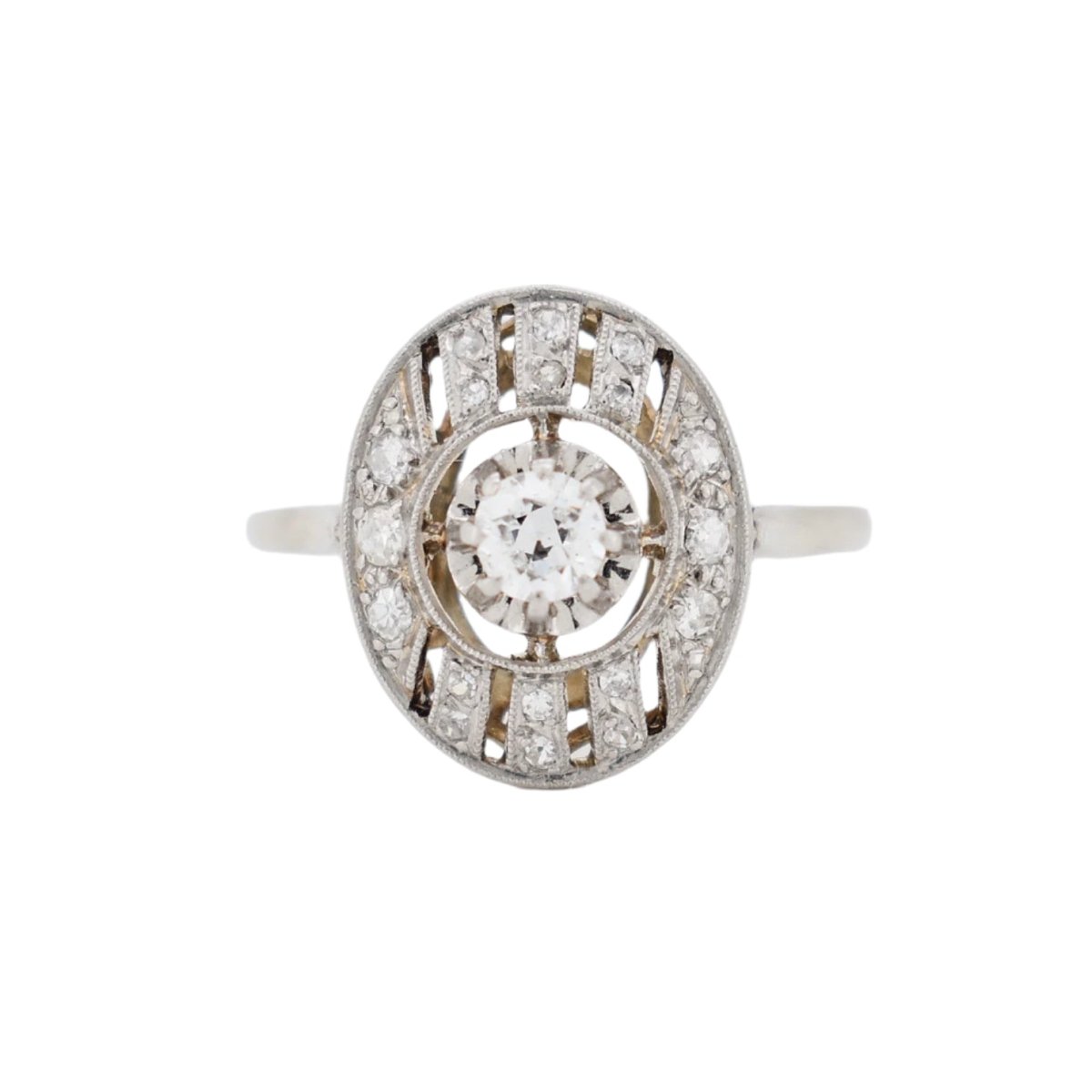 Bague en or blanc, platine et diamant - Castafiore