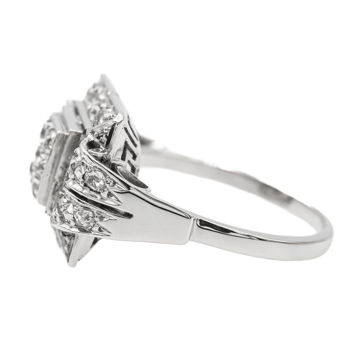 Bague en or blanc, platine et diamant - Castafiore