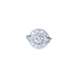 Bague en or blanc, platine, et diamants - Castafiore