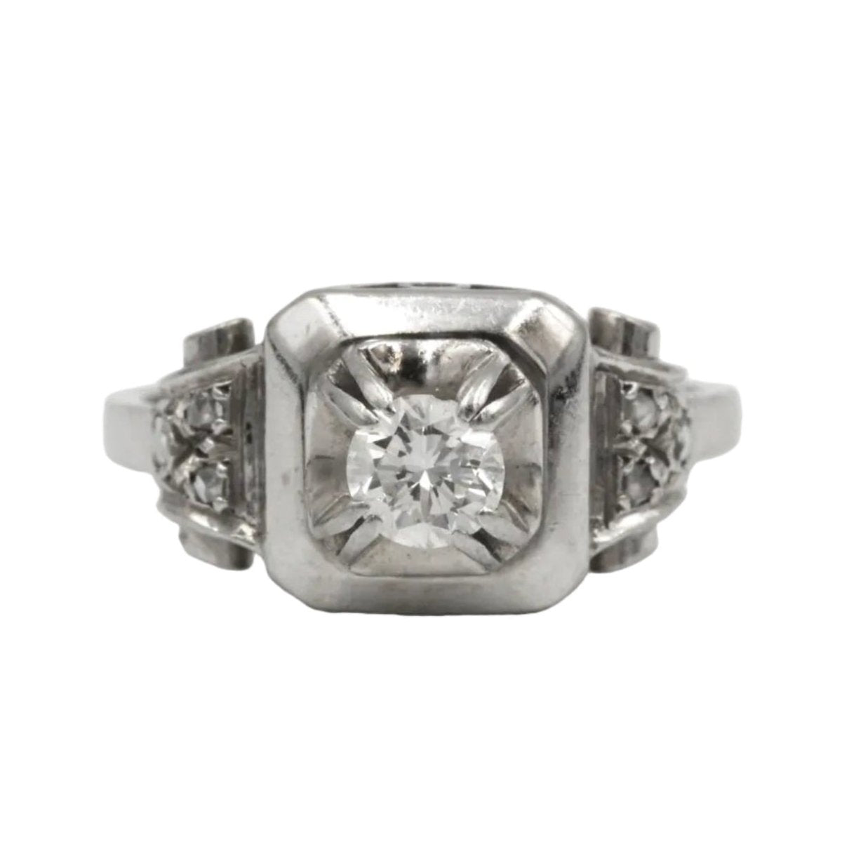 Bague en or blanc, platine et diamants - Castafiore