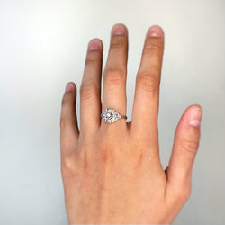 Bague en or blanc, platine, et diamants - Castafiore