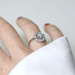 Bague en or blanc, platine et diamants - Castafiore