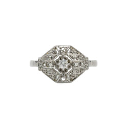 Bague en or blanc, platine, et diamants - Castafiore