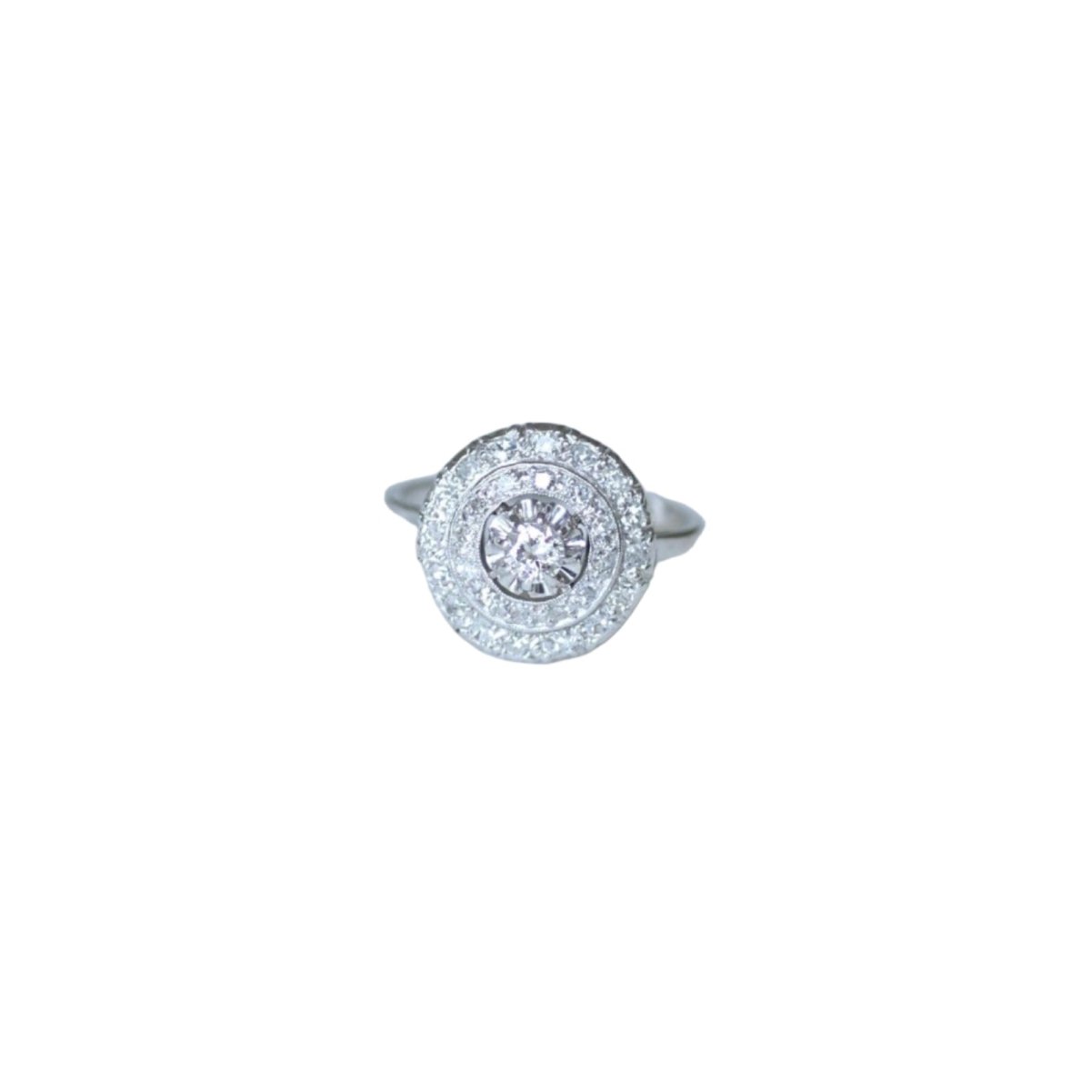 Bague en or blanc, platine, et diamants - Castafiore