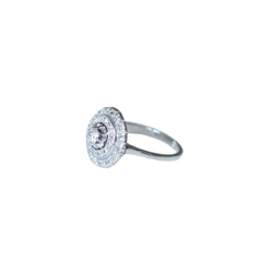 Bague en or blanc, platine, et diamants - Castafiore