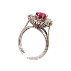 Bague en or blanc, rubis et diamants - Castafiore