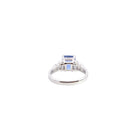 Bague en or blanc, saphir et diamants - Castafiore