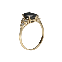 Bague en or blanc, saphir et diamants - Castafiore