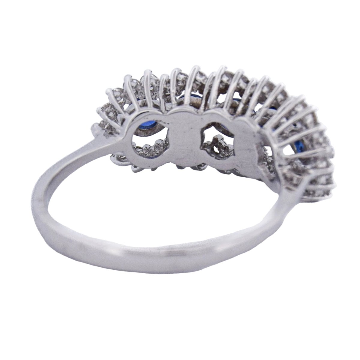 Bague en or blanc, saphirs et diamants - Castafiore