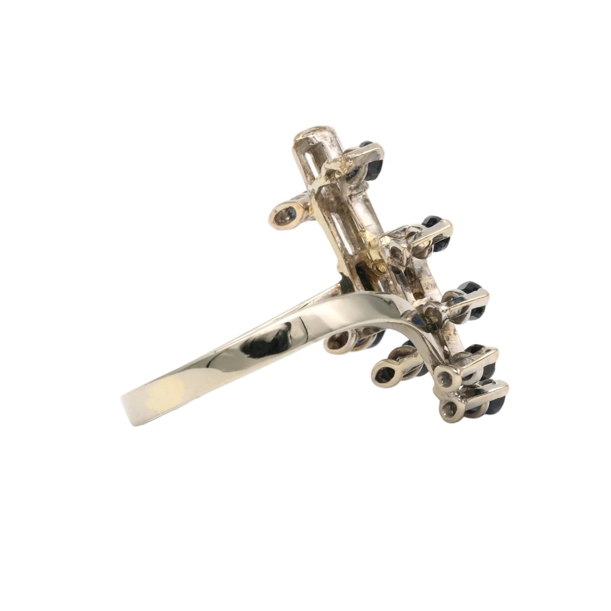 Bague en or blanc, saphirs et diamants - Castafiore