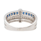 Bague en or blanc, saphirs et diamants - Castafiore