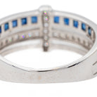 Bague en or blanc, saphirs et diamants - Castafiore