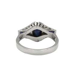 Bague en or blanc, saphirs et diamants - Castafiore