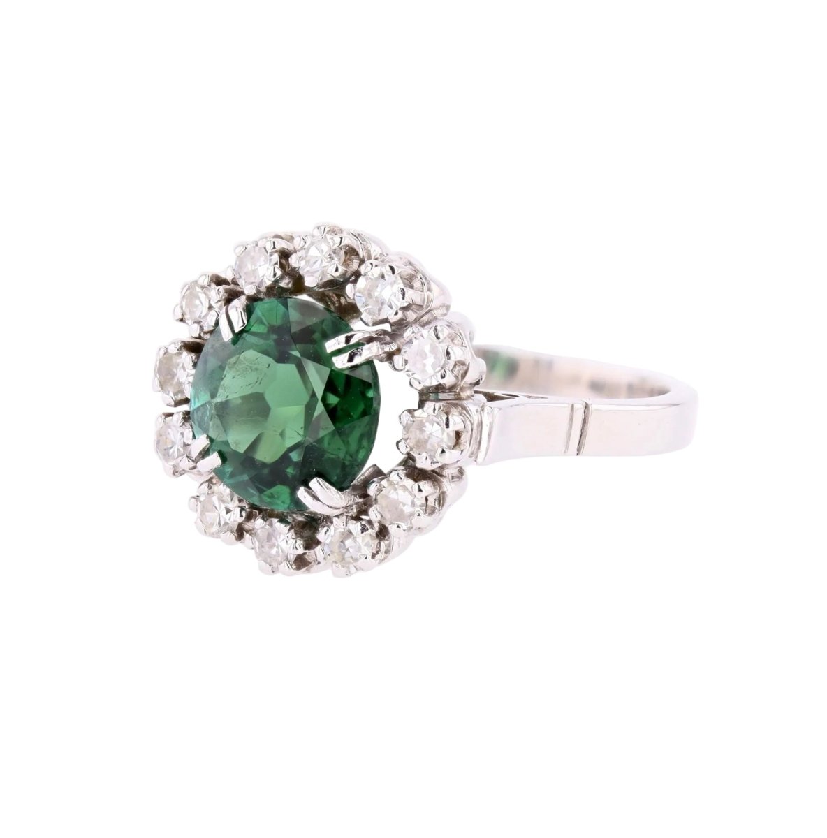 Bague en or blanc, tourmaline et diamants - Castafiore