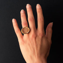 Bague en or camée sur quartz - Castafiore