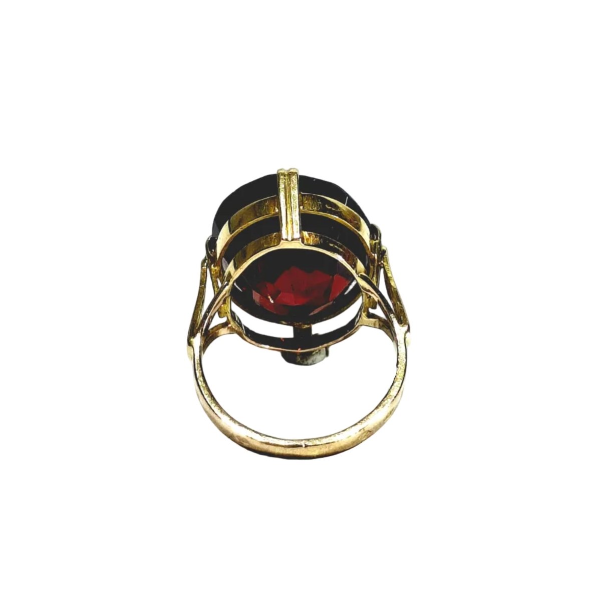 Bague en or champagne et grenat - Castafiore