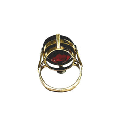Bague en or champagne et grenat - Castafiore