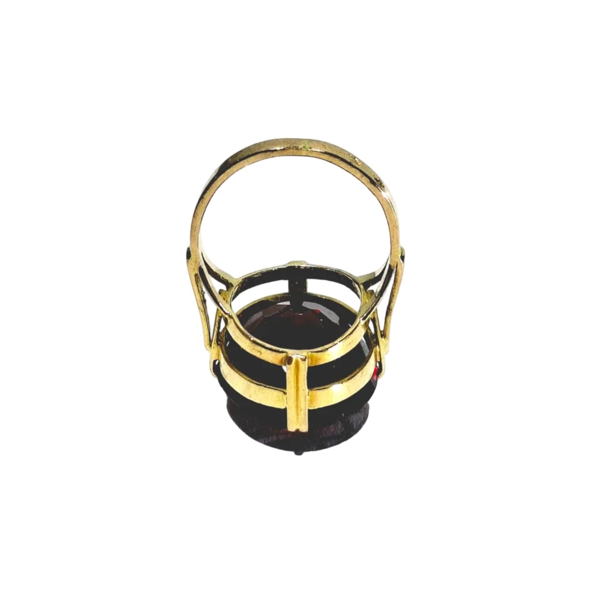Bague en or champagne et grenat - Castafiore