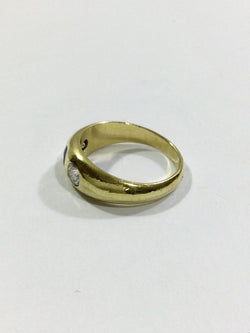 Bague En Or Diamants Et Saphir - Castafiore