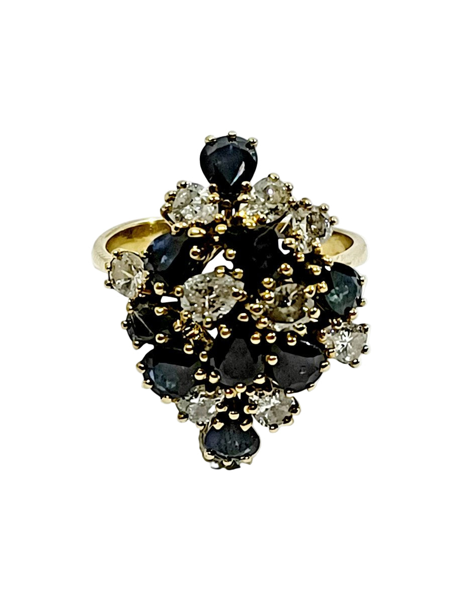 Bague En Or Diamants Et Saphirs - Castafiore