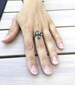 Bague En Or Diamants Et Saphirs - Castafiore