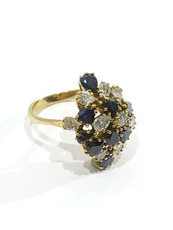 Bague En Or Diamants Et Saphirs - Castafiore