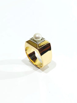 Bague En Or Et Perle Art Déco - Castafiore