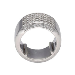 Bague en or gris 18 Cts massif de 37 Grs avec 2,0 Cts de diamants taille brillant G - VS. Taille 55. - Castafiore