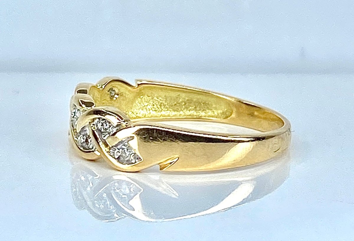 Bague en or jaune 18 carats et diamants - Castafiore