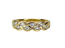 Bague en or jaune 18 carats et diamants - Castafiore