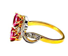Bague en or jaune 18 carats et platine en rubis et diamants - Castafiore