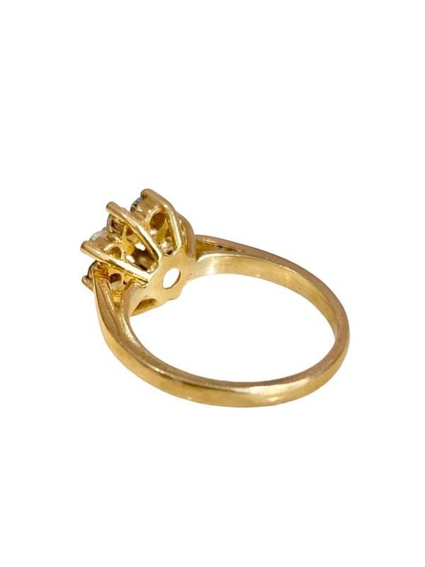Bague, en or jaune 18k et diamants